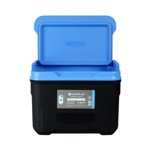 Hielera Izta 9 QT en negro y azul - vista 2